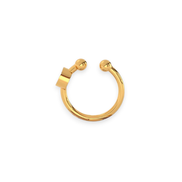 18K Solid Gold Single Diamond Bezel Nose Pin